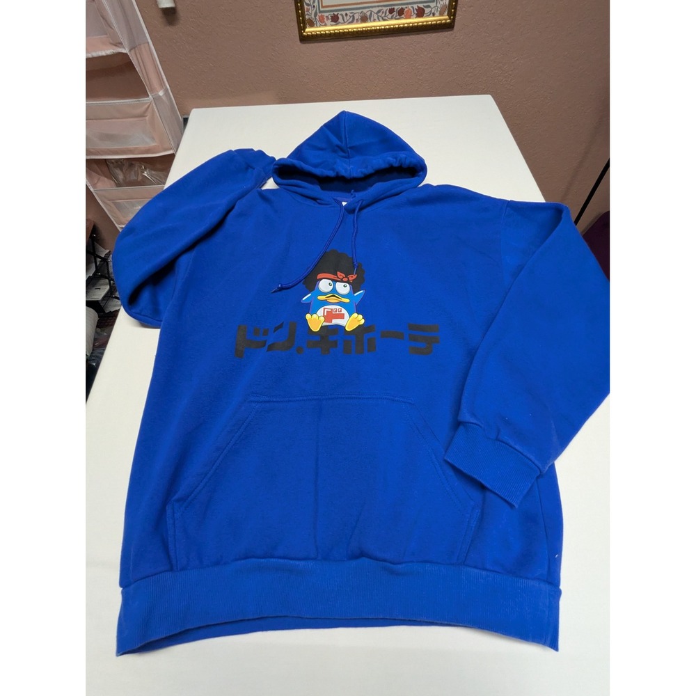 Bruno Mars x Don Quijote Japan Hoodie Blue Size Large Limited Don Penguin